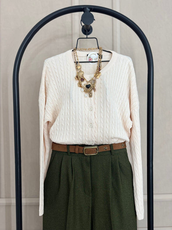 Koncani dzemper - ecru