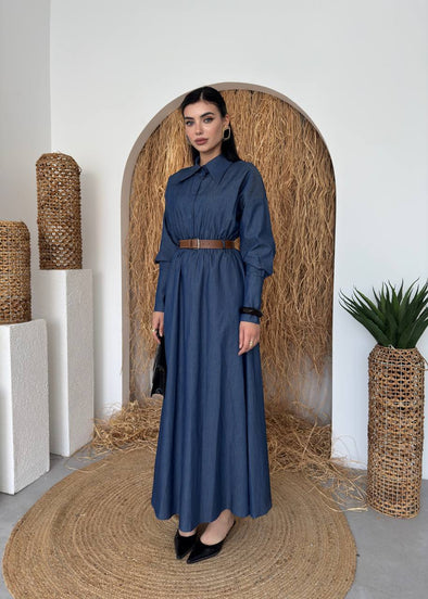 Haljina DENIM sa pojasom