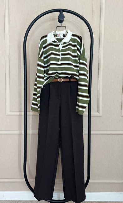 Palazzo pantalone-SMEDJE sa pojasom