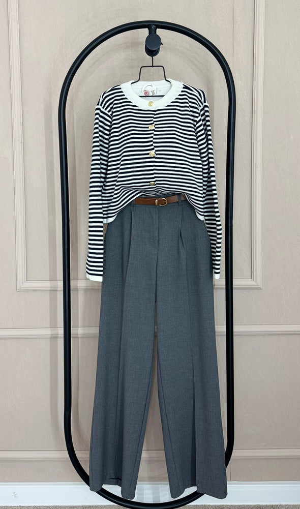 Palazzo pantalone- SIVE sa pojasom