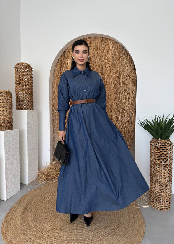 Haljina DENIM sa pojasom