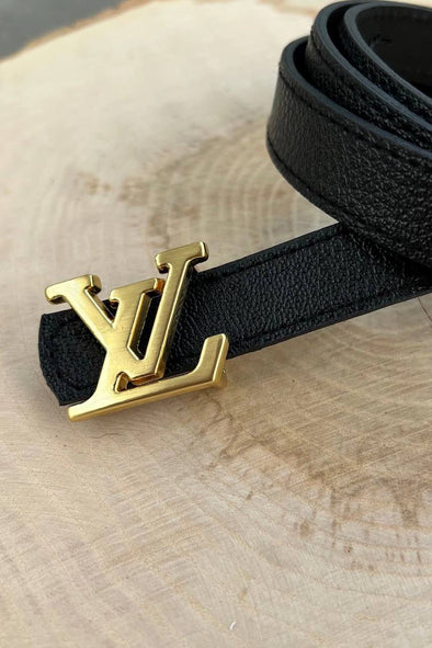 Crni kais - Louis Vuitton- replika GOLD