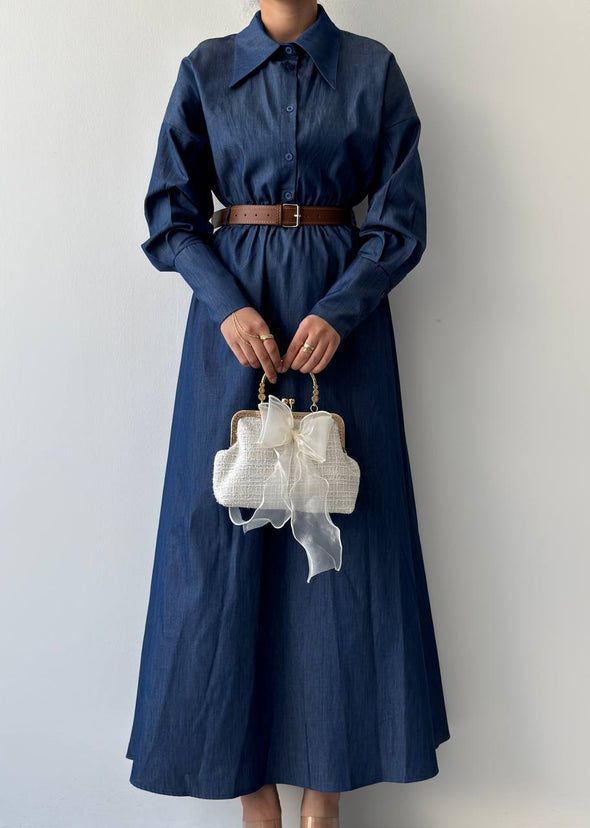 Haljina DENIM sa pojasom
