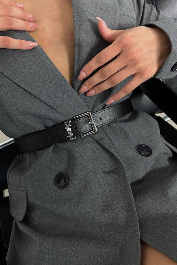Kais - Saint Laurent- replika - crni sa srebrenom tokom