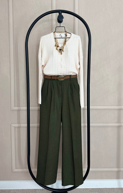 Palazzo pantalone- maslinaste