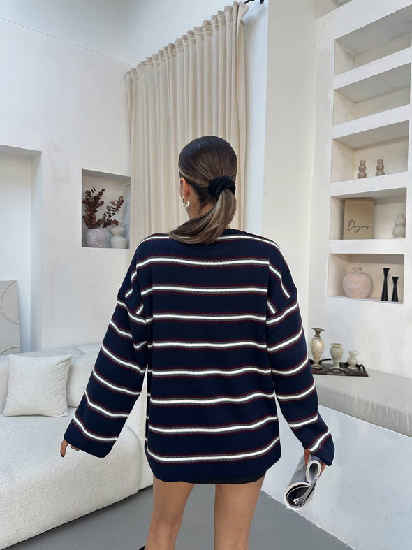 Dzemper - plavi sa prugama