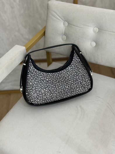 Sparkle black leather