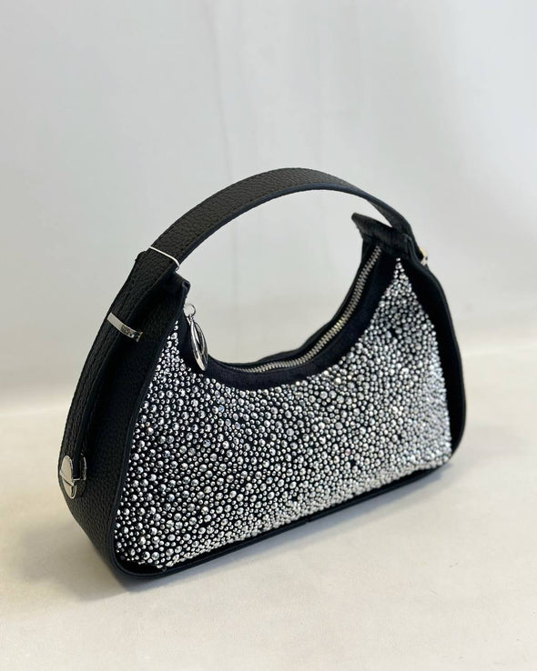 Sparkle black leather